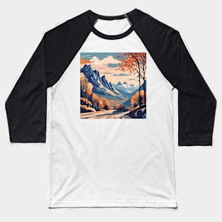 mountain range nature loving art Baseball T-Shirt